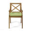 Ensemble de 2 chaises de patio avec 2 coussins verts