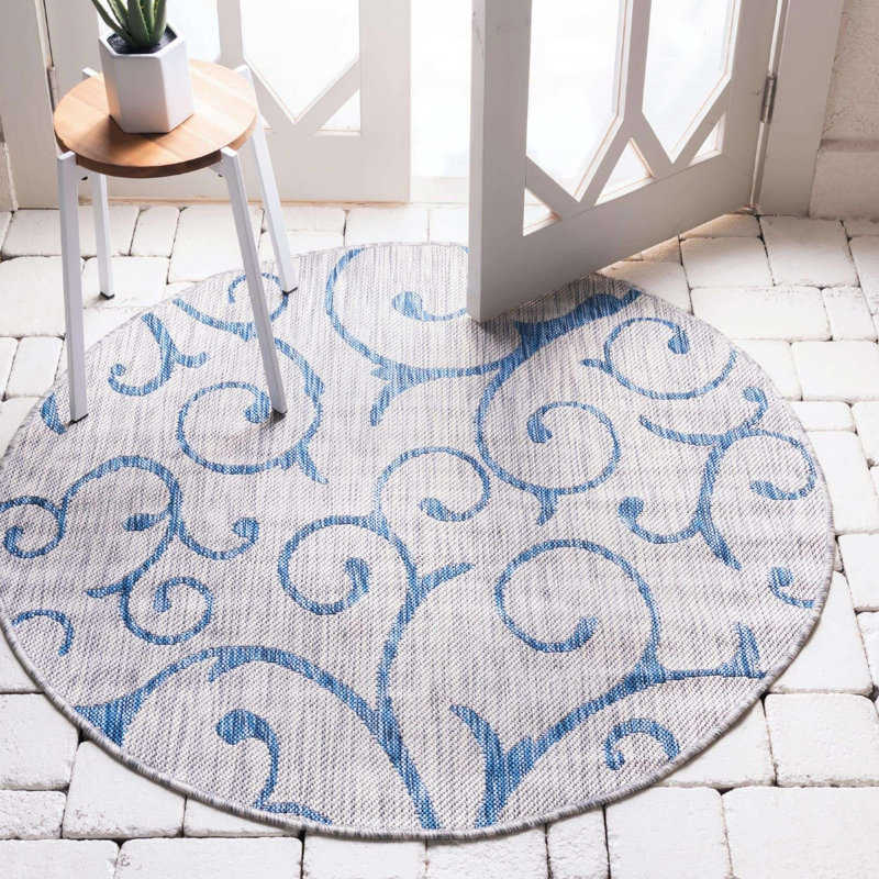Tapis d'extérieur couleur pierre Kona, Rond 4 pi