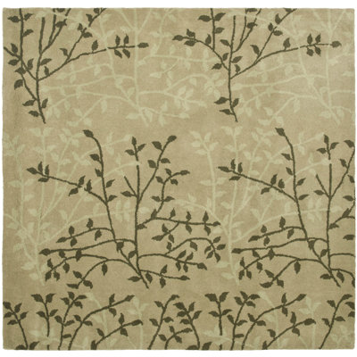 Tapis floral en laine et viscose touffeté à la main Avayah Soho
