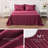 Bedsure Queen Burgundy Pintuck Bed-in-a-Bag - Burgundy Pinch Pleat Comforter Set with Sheets, Pillowcases & Shams (Set of 7)-105523204-105523206