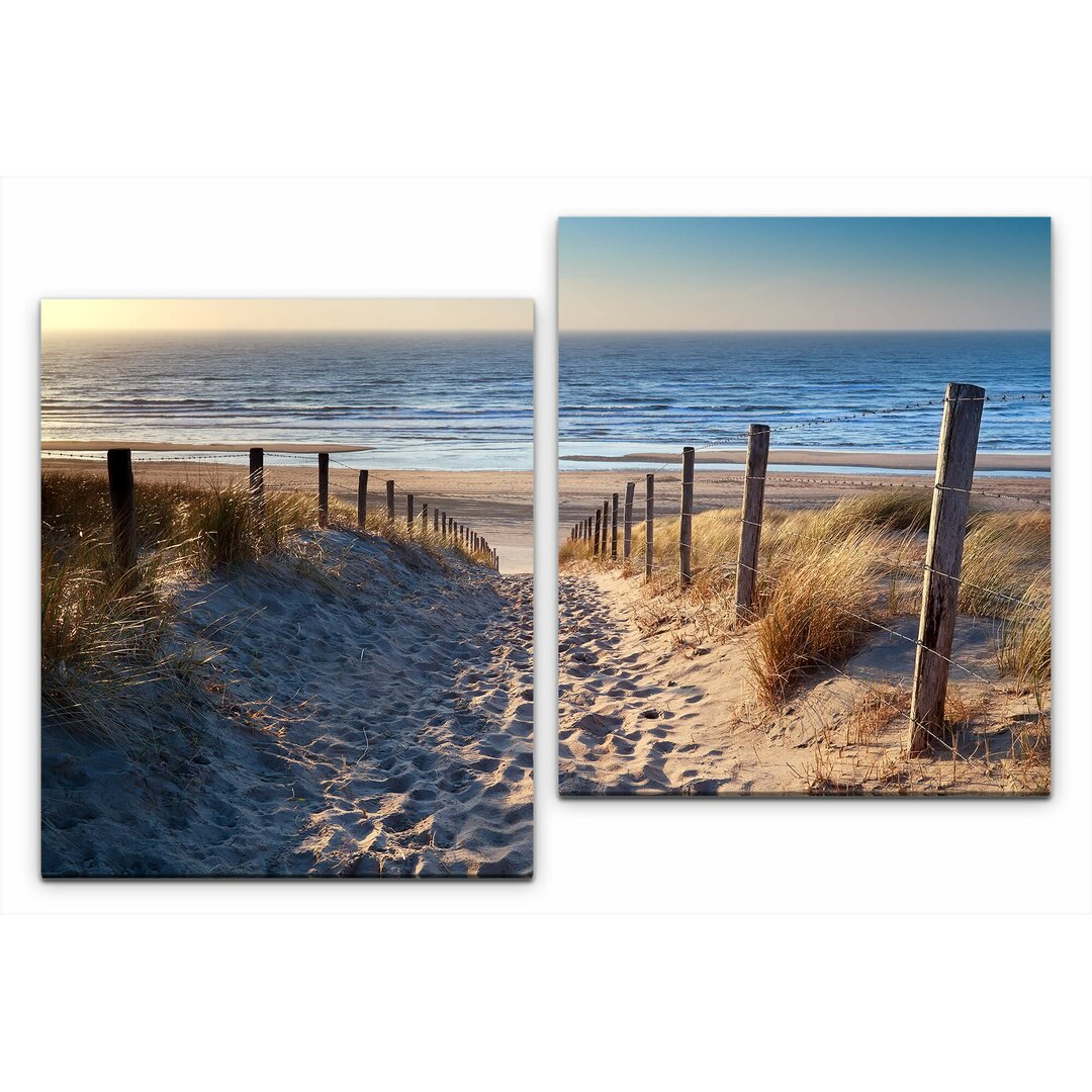 2-tlg. Leinwandbilder-Set Beach in the Netherlands