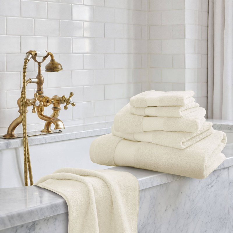 Ensemble de 6 serviettes de toilette turques naturelles 100 % coton, extra larges, à séchage rapide et ultra-absorbantes.