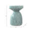 Table d'appoint moderne en céramique avec motif sculptural en forme de sablier-2087209549