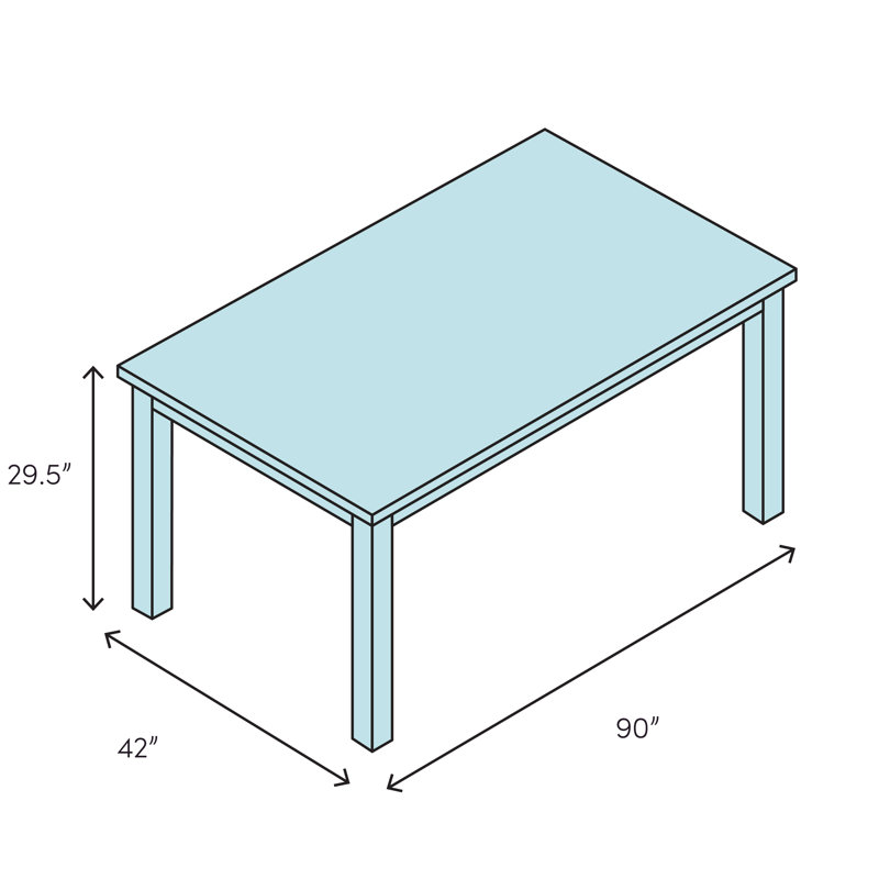 Pascaline Rectangular Aluminum Outdoor Dining Table