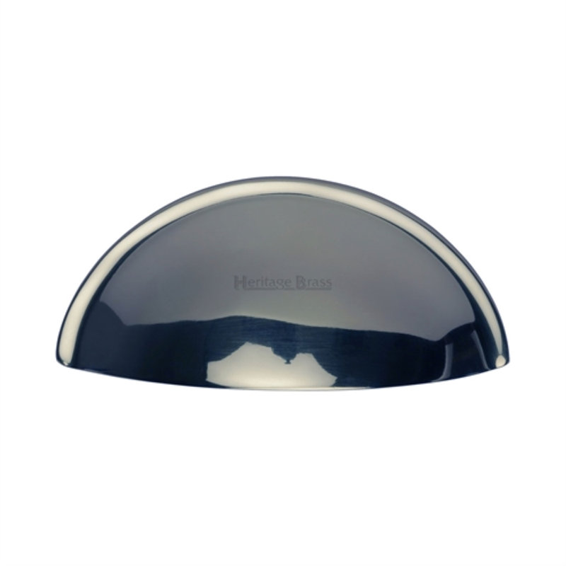 Heritage Brass Heritage Drawer Pull Half Moon Design, Polished Chrome