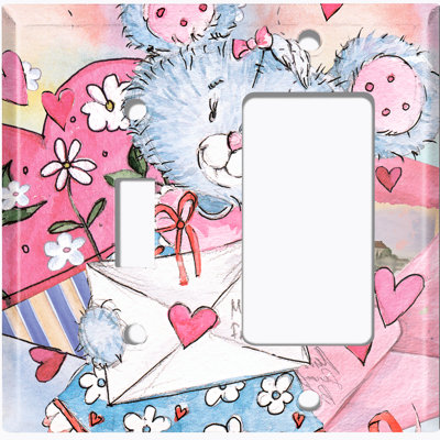 Patterned 2 - Gang Toggle Light Switch Standard Wall Plate