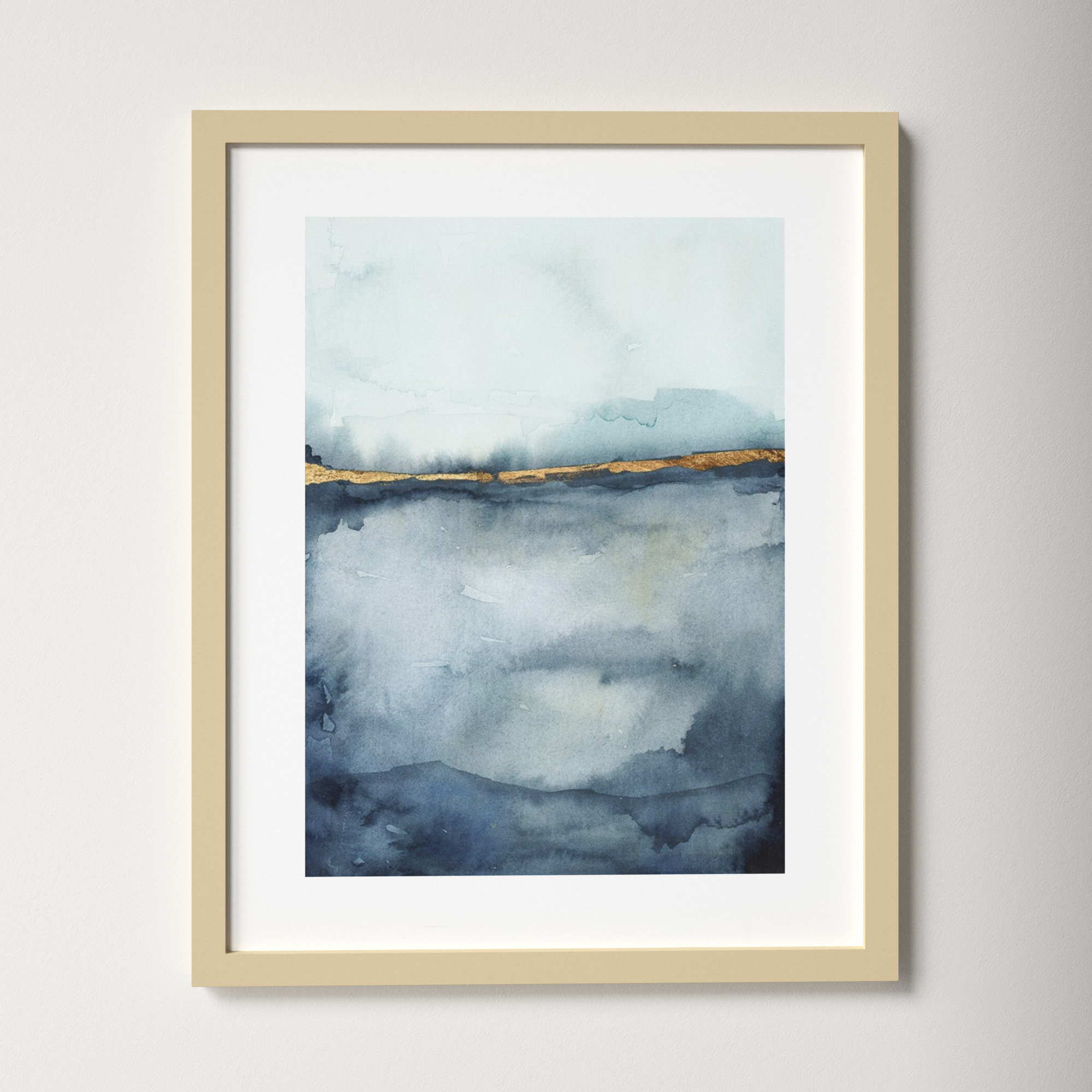 Coastal Horizon II by Victoria Borges, White Framed Paper, Brown, 43.12" H x 34.12" W x 0.88" D