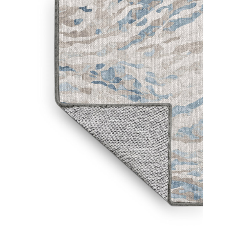 Machine Washable Gray Area Rug, Runner 2' x 5'