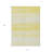 3' X 5' Yellow And Ivory Striped Washable Indoor Outdoor Area Rug