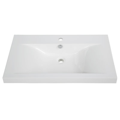 31.5" Solid Surface Resin Streamline Vanity Top