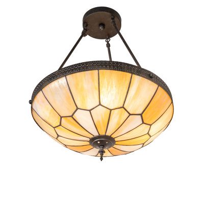 20" Wide Vincent Honeycomb Semi-Flushmount