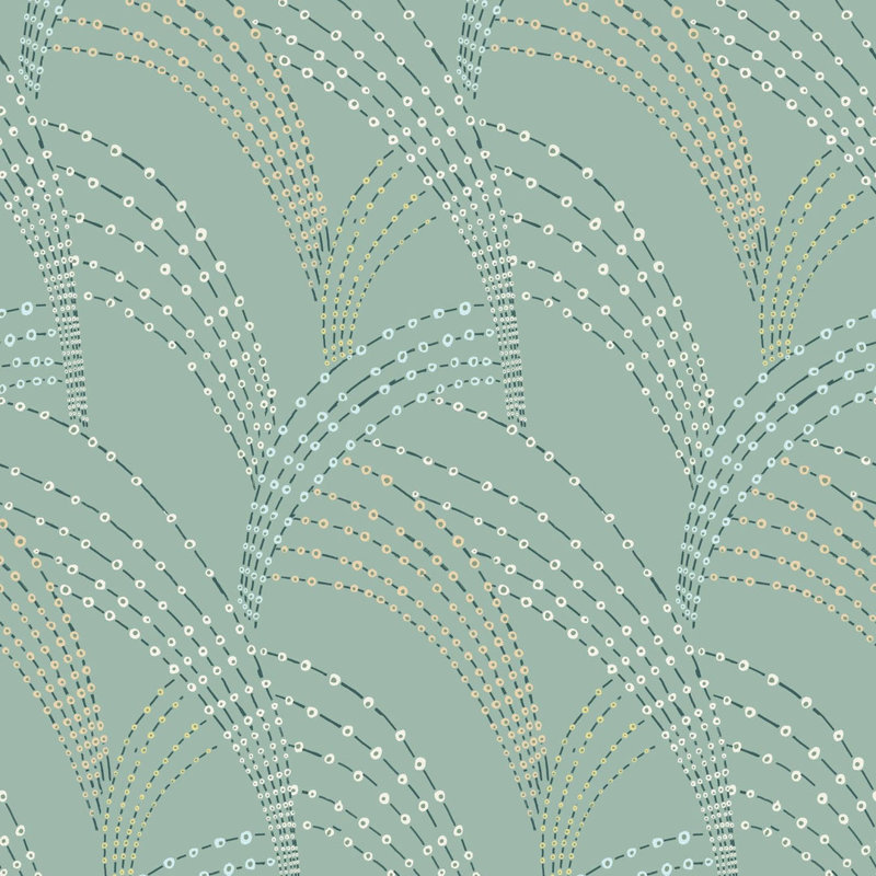 Sea Grass - Wallpaper, Seafoam Green, Faux Grasscloth