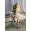 Statue de tigre en fibre de verre abstraite et géométrique, taille captivante, chats 92 po x 20 po x H 40 po