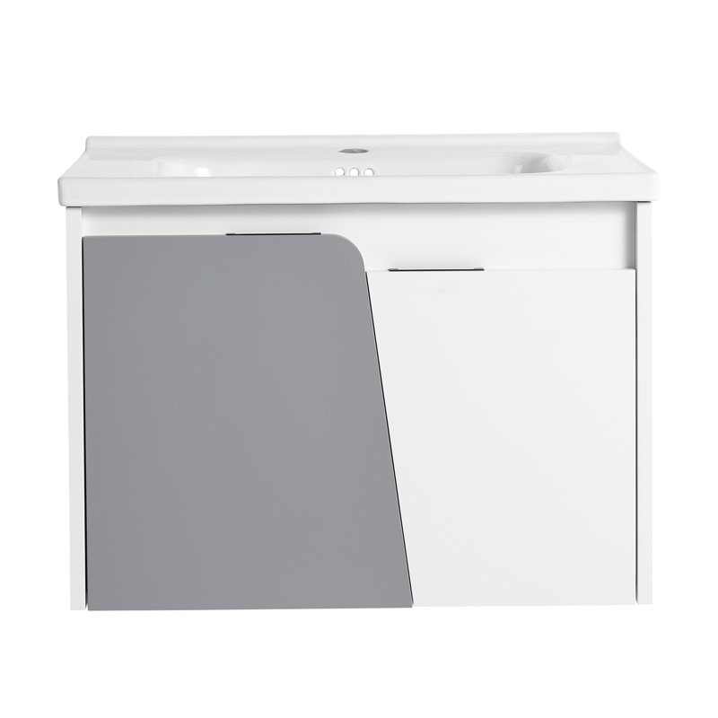 Meuble-lavabo mural 28 po avec lavabo pour petite salle de bain 28 po