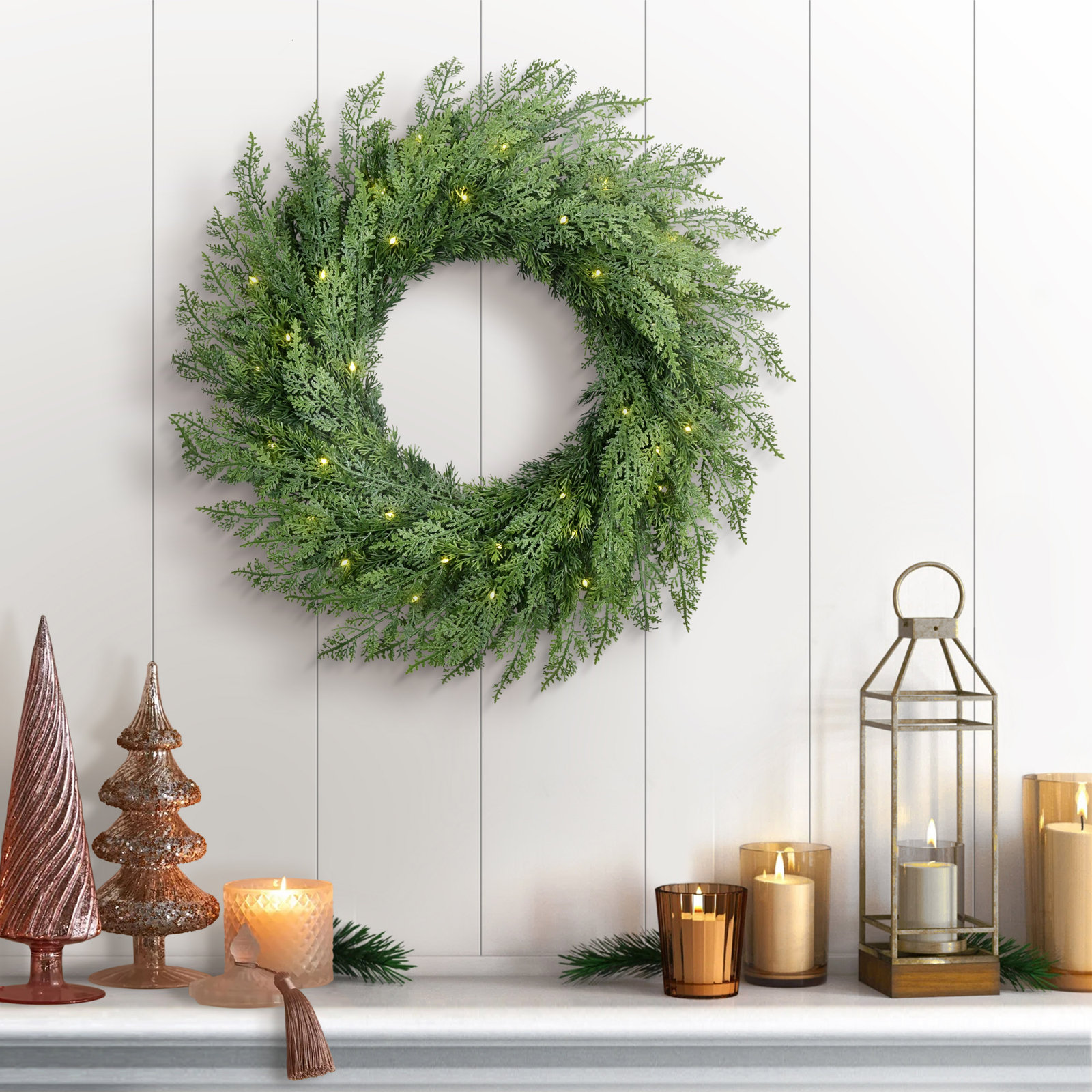 6" Pine Christmas Wreath