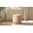 Edward 17.5" Round Upholstered Ottoman With Bullion Fringe-1822486363