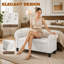 Banc de rangement capitonné avec repose-pieds-952466317