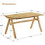 Table de salle à manger en bois massif 59 po pour 4 à 6 places-125028926