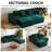 Boneless 108” U Shaped Boneless Sectional Cloud Sofa Couches For Living Room, Upholstered Deep Seat Sectional Sofa With 2 Ottoman, Comfort Modular Sectional Sofa Couches For Living Room Bedroom(Black)-1985101902