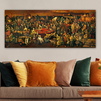 Superbe peinture sur toile décorative de 19,7 po x 47,2 po | 100% toile, cadre 100% bois (épaisseur: 1,2 po) | Idéal pour le salon, la chambre à coucher et le bureau | Couleurs éclatantes et conception unique