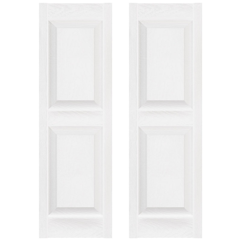 Builders Edge, deux panneaux égaux standards, volet à panneau surélevé simple, Bordeaux, 14 ¾ po, 35 po