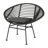 Chic Outdoor Basket Chair With Modern Look - Grey, Steel + Plastic, 30.2 In. H, 22.67 W, 35.92 D, 11.3 Lb, Assembly Needed Lounge