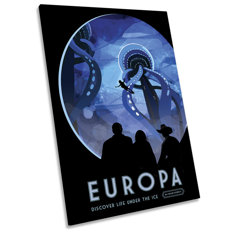 X7687 Europa NASA Space Tourism - Wrapped Canvas Print, 45.7cm H x 30.5cm W x 2cm D