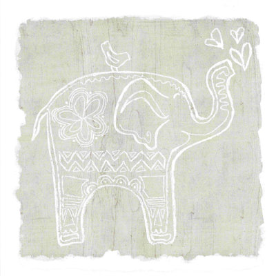 Éléphant croquis - peinture sur toile tendue