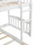 Lit simple au-dessus de lits superposés avec tiroirs et conceptions d'escalade polyvalentes
