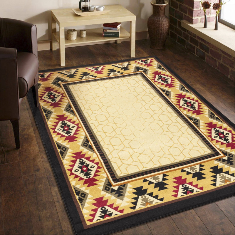 Tapis crème Southwest, Tapis de couloir 2 pi 7 po x 7 pi 3 po
