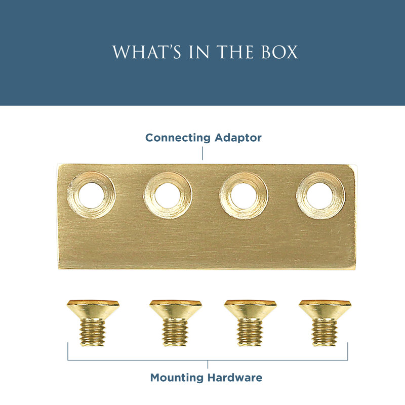 Steel Track Connector, Brushed Gold