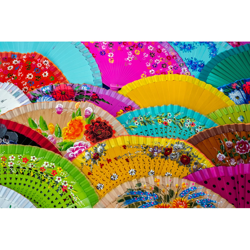 Spanish Fans by Roberto - Wrapped Canvas Print, 20cm H x 30cm W x 3.8cm D
