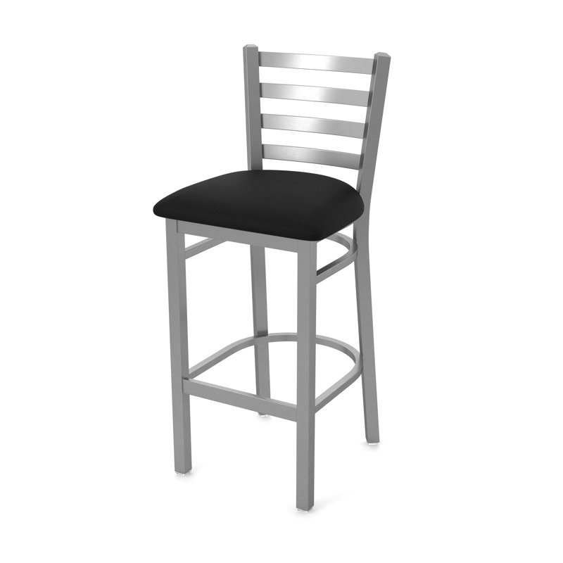 Tabouret de bar Jackie, Vinyle-brise noire