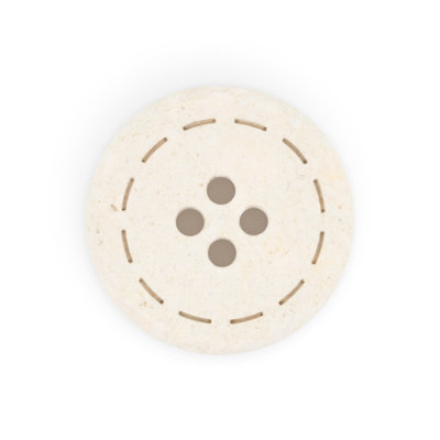 Dritz Recycled Cotton Round Stitch Button, 20mm, Natural, 9 Buttons