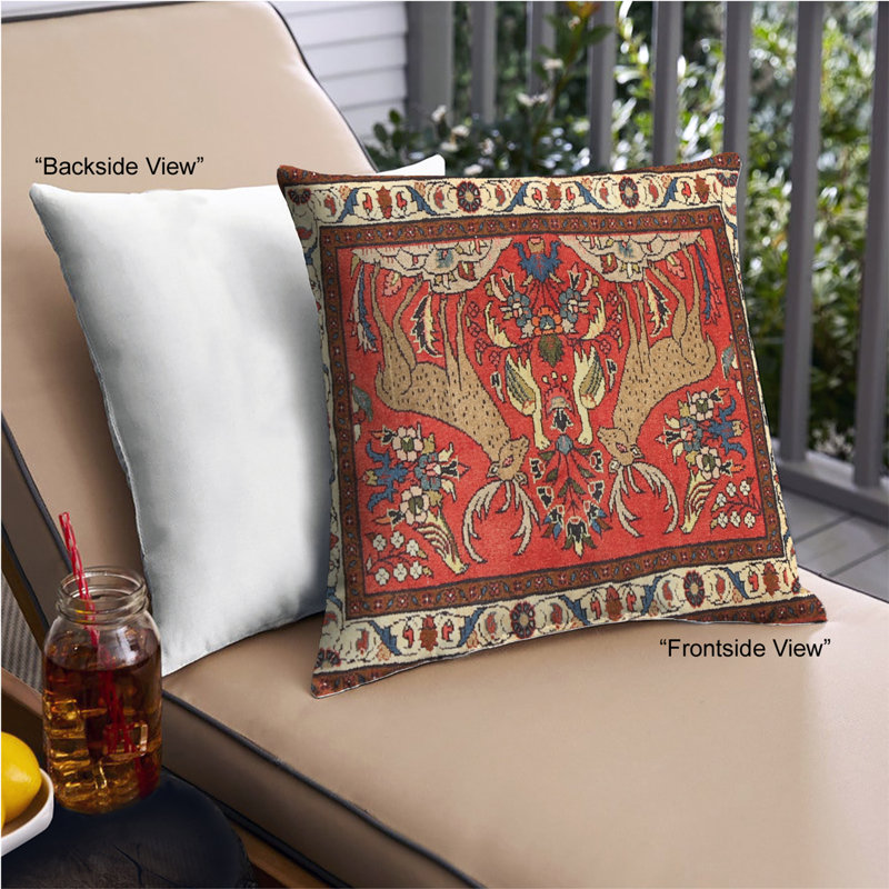 Floral Throw Pillow, Microsuede