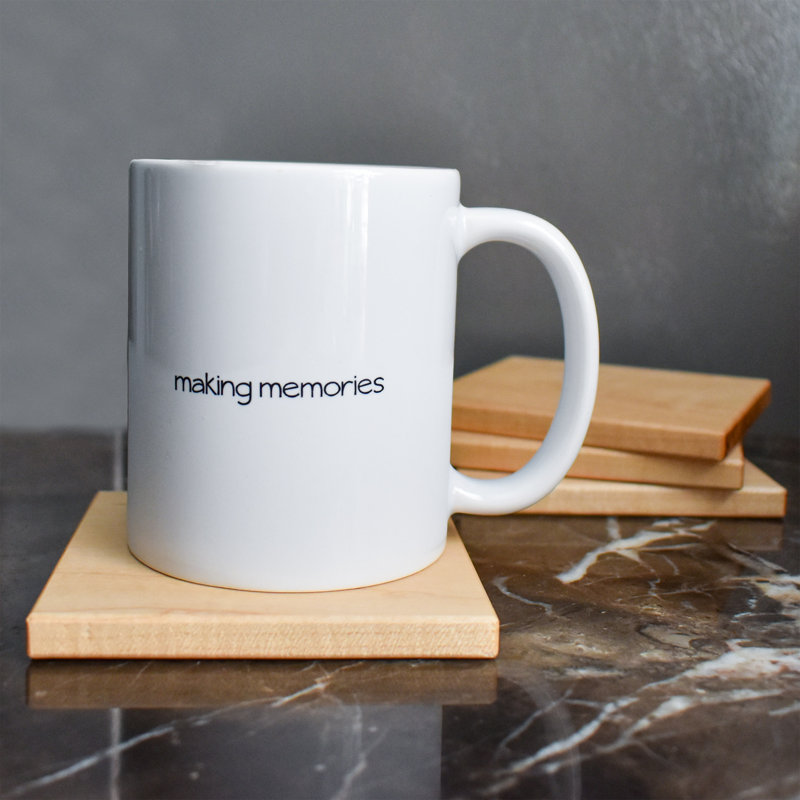 Wood Square 4 Piece Coaster Set