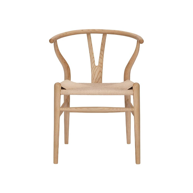 Gunnur Mid-Century Solid Wood Dining Chair, Natural
