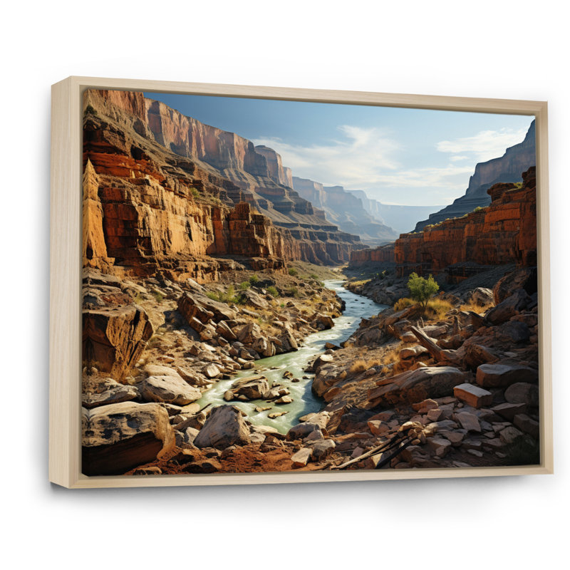 Canyon Photo Mute Spectacle II - reproduction sur toile, Cadre naturel flottant, H 24 po x l 32 po x P 1 po