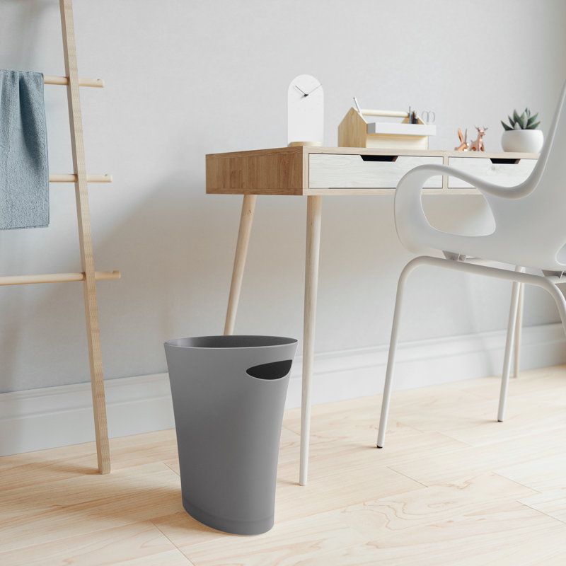Charcoal Touchless Plastic Kids' Slim Trash Can