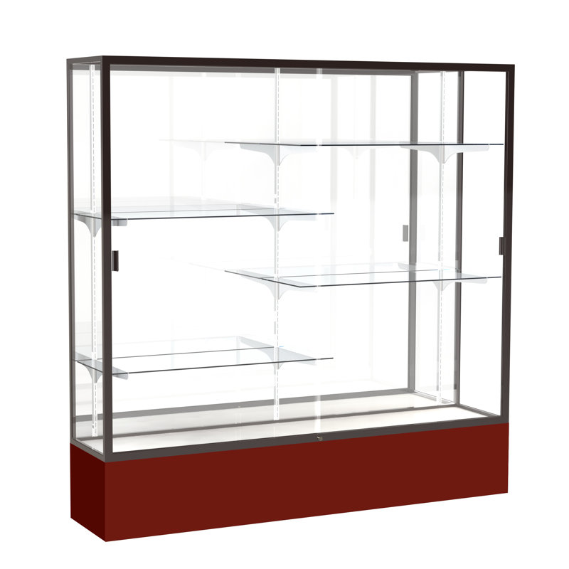 Vitrines en aluminium Spirit Series H 72 po x l 72 po, Bronze foncé, Marron, Miroir