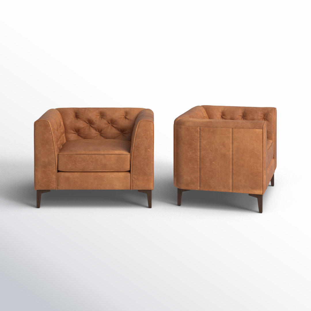 Genuine Leather Lounge Chair (Set of 2) Edgemod