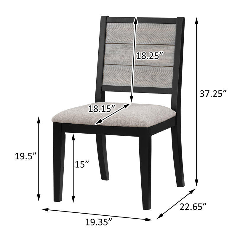 Chaise d'appoint Nayib en gris et noir