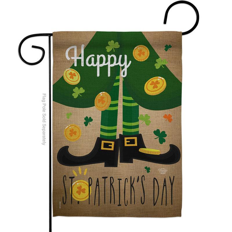 Drapeau décoratif de maison en mélange de polyester, H 18,5 po x l 13 po