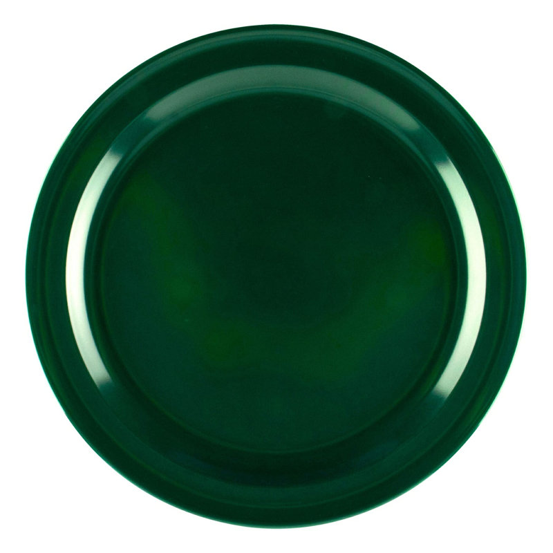 GET Melamine Round Dinner Plates, 9", (Set of 12), Green