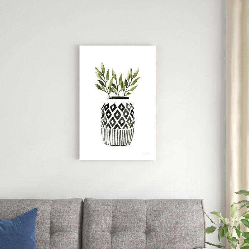 Vases géométriques II - vert, H 30 po x l 20 po