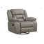 Chaise rembourrée en similicuir au fini gris