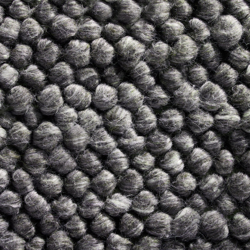 Gray Handcrafted Wool Bubble Texture 5' x 7' Area Rug