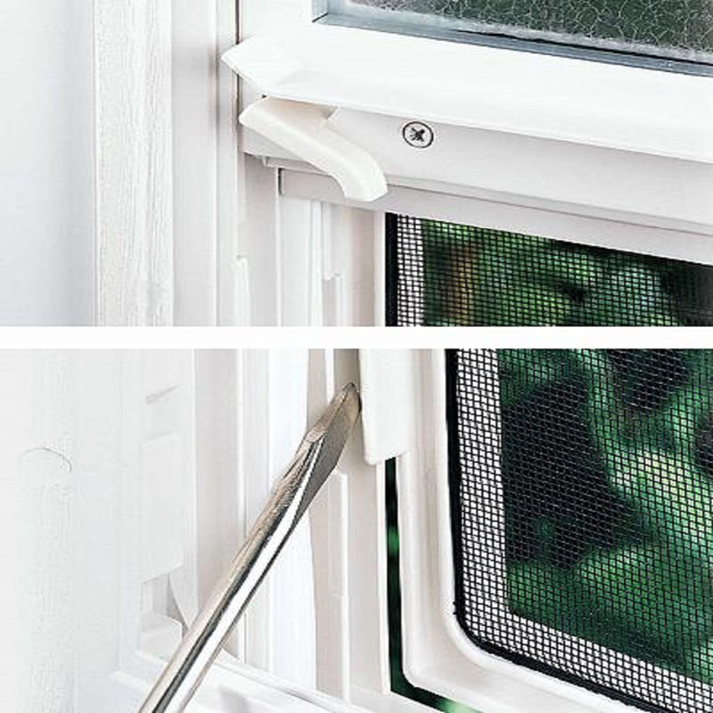 White Fiberglass 32"x80" Front Door with Clear Glass and Mini Blinds