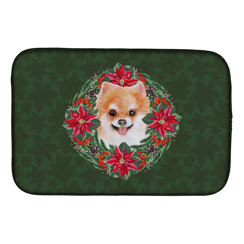 Tapis de séchage de couronne poméranie #2 poinsetta