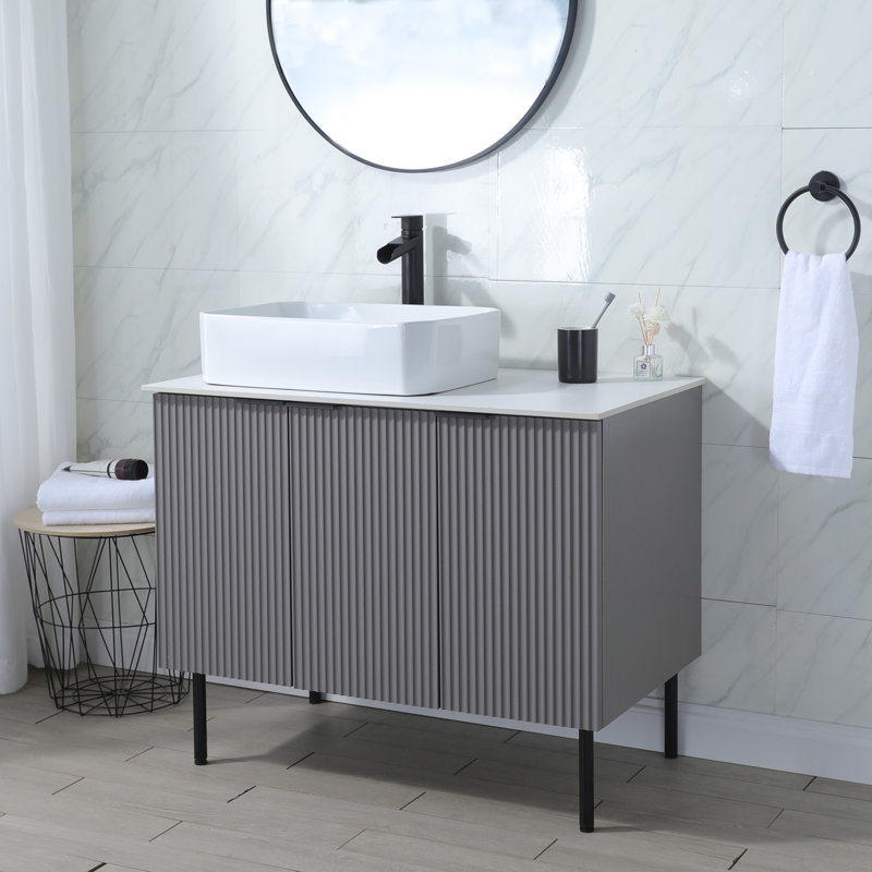 Ensemble de meuble-lavabo simple 36 po gris